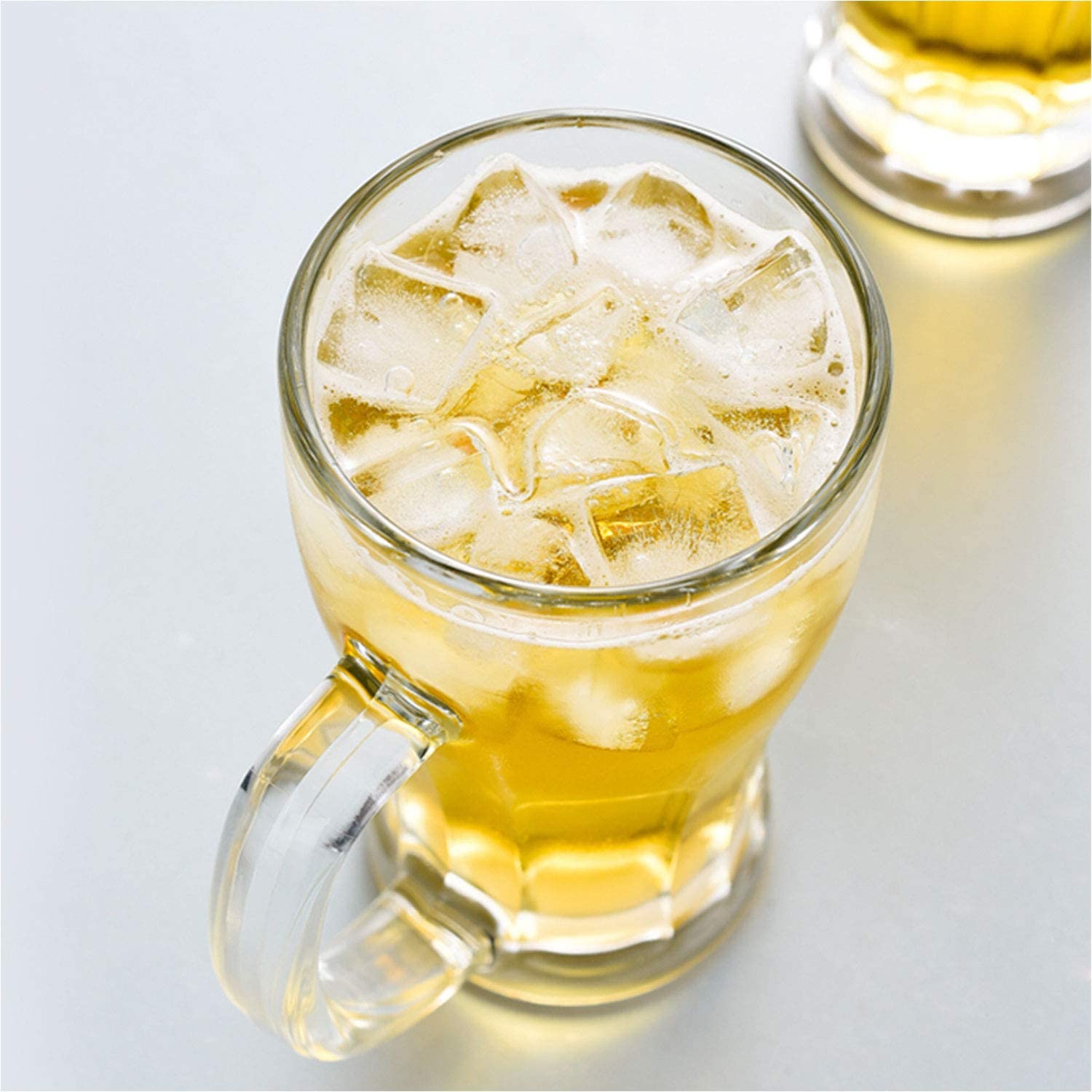 Beer Mugs Set,Glass Mugs With Handle 16oz,Large Beer Glasses For Freezer,Beer Cups Drinking Glasses 500ml,Pub Drinking Mugs Stein Water Cups For Bar,Alcohol,Beverages Set of 8 KTZB02… - Image 6